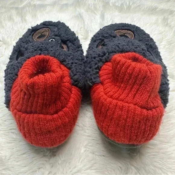 K. Bell  Sherpa Socks Grey & Red Size Small - Picture 7 of 16